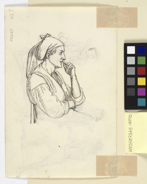 Wilhelm Marstrand, Italiensk kvinde, profil