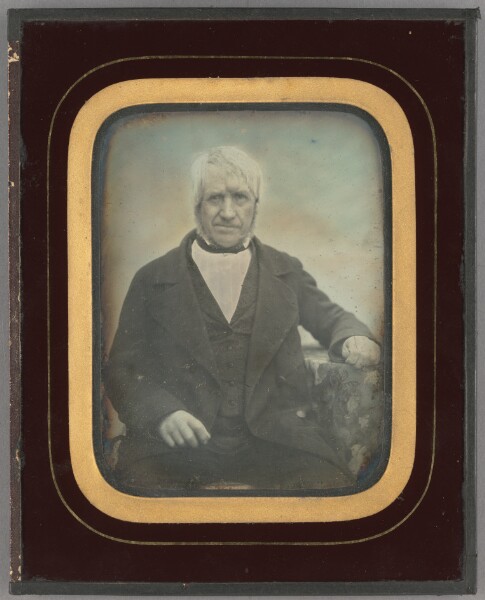 Unknown, [Portrait of an elderly man with white hair and muttonchop whiskers]