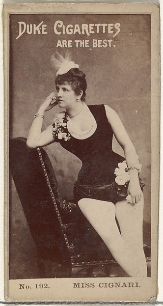 W. Duke, Sons & Co., Card Number 192, Miss Cignari, from the Actors and Actresses series (N145-6) issued by Duke Sons & Co. to promote Duke Cigarettes