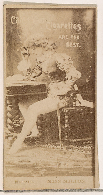 W. Duke, Sons & Co., Card Number 242, Miss Milton, from the Actors and Actresses series (N145-2) issued by Duke Sons & Co. to promote Cross Cut Cigarettes