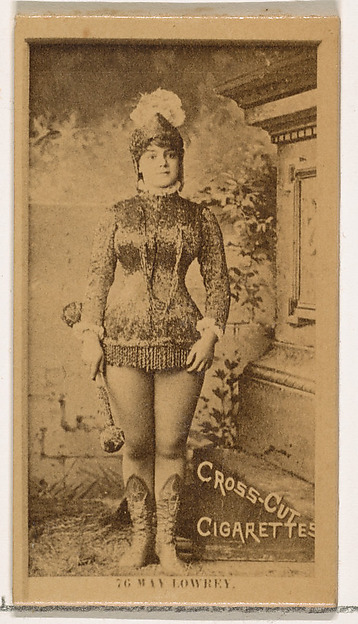 W. Duke, Sons & Co., Card Number 76, May Lowrey, from the Actors and Actresses series (N145-2) issued by Duke Sons & Co. to promote Cross Cut Cigarettes