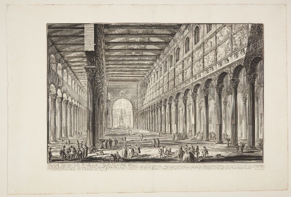 Giovanni Battista Piranesi, Det indre af kirken San Paolo fuori le Mura, Rom