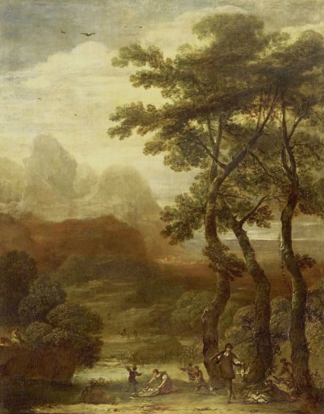 Ignacio de Iriarte, Landscape with Hunters