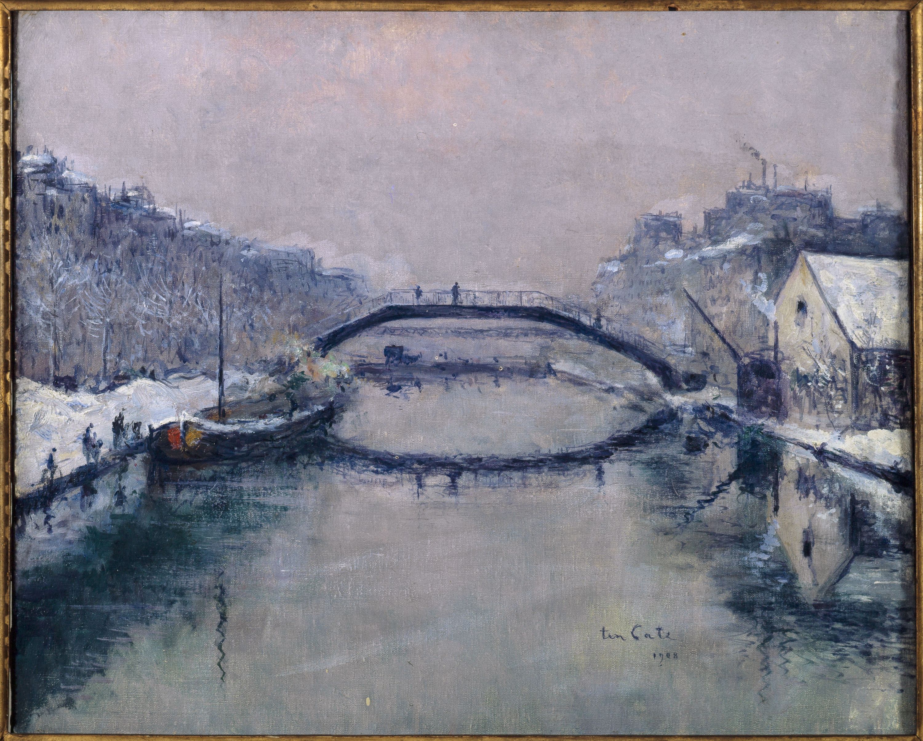 Siebe Johannes Ten Cate, Le canal Saint-Martin, effet de neige, 10ème arrondissement