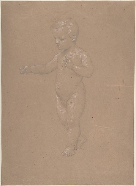 Anselm Feuerbach, Nude Boy, Walking to the Left