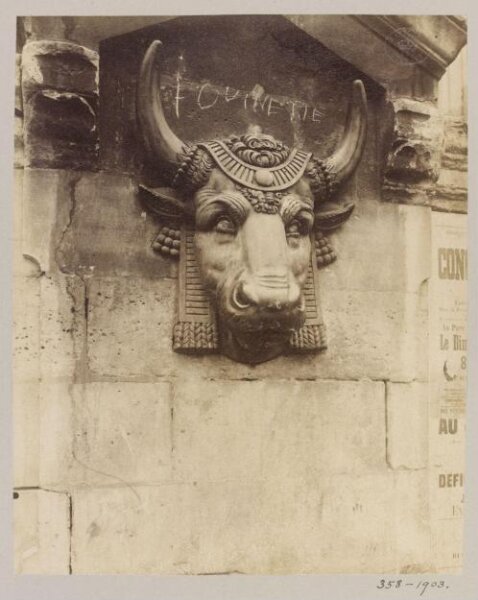 Atget, Jean-Eugène-Auguste, De la tête de boeuf, Rue des Hospitalieres St Gervais, Paris, France