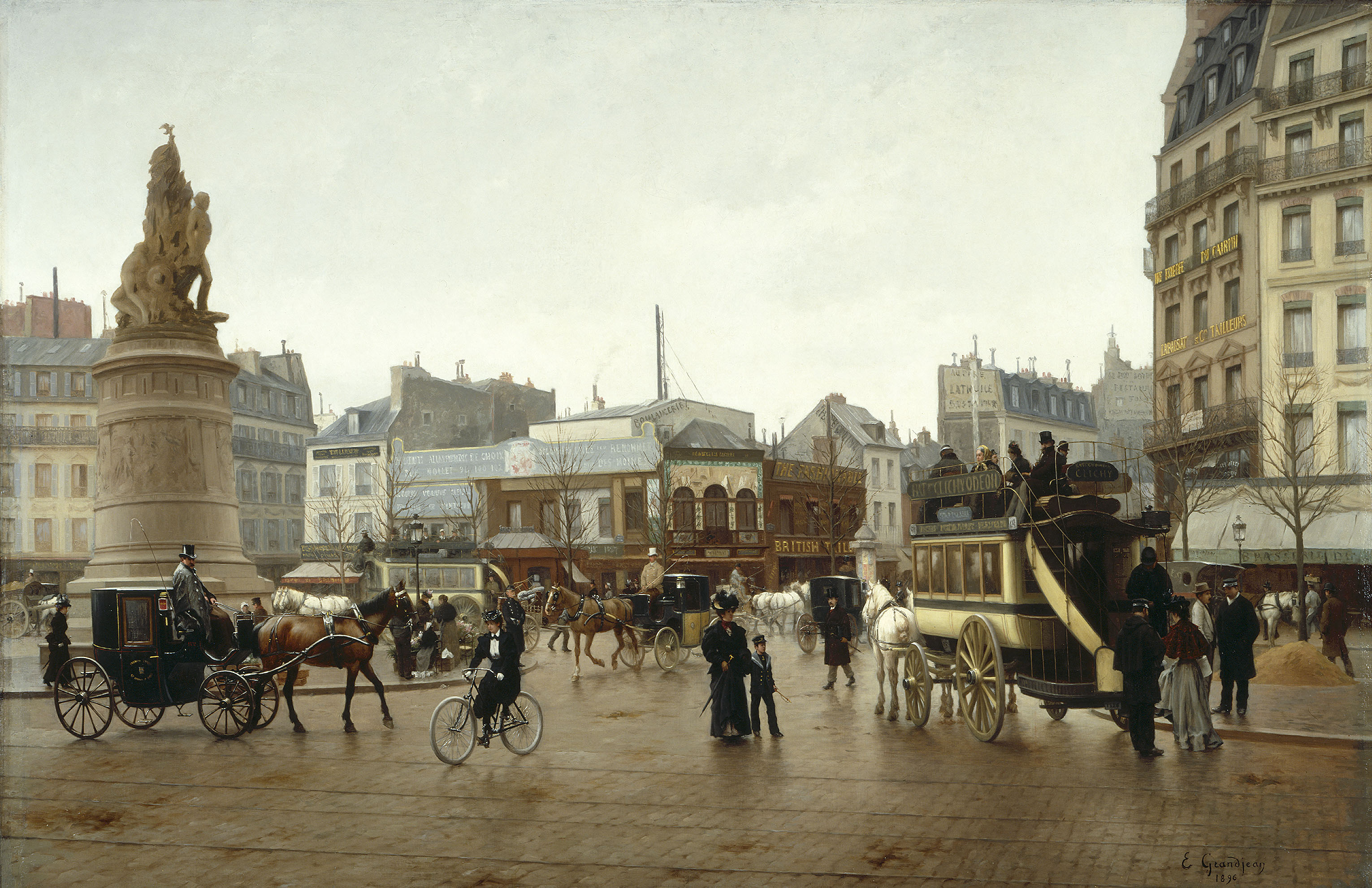 Edmond Grandjean, La place Clichy, en 1896