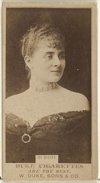 W. Duke, Sons & Co., De Marsy, from the Actors and Actresses series (N145-7) issued by Duke Sons & Co. to promote Duke Cigarettes
