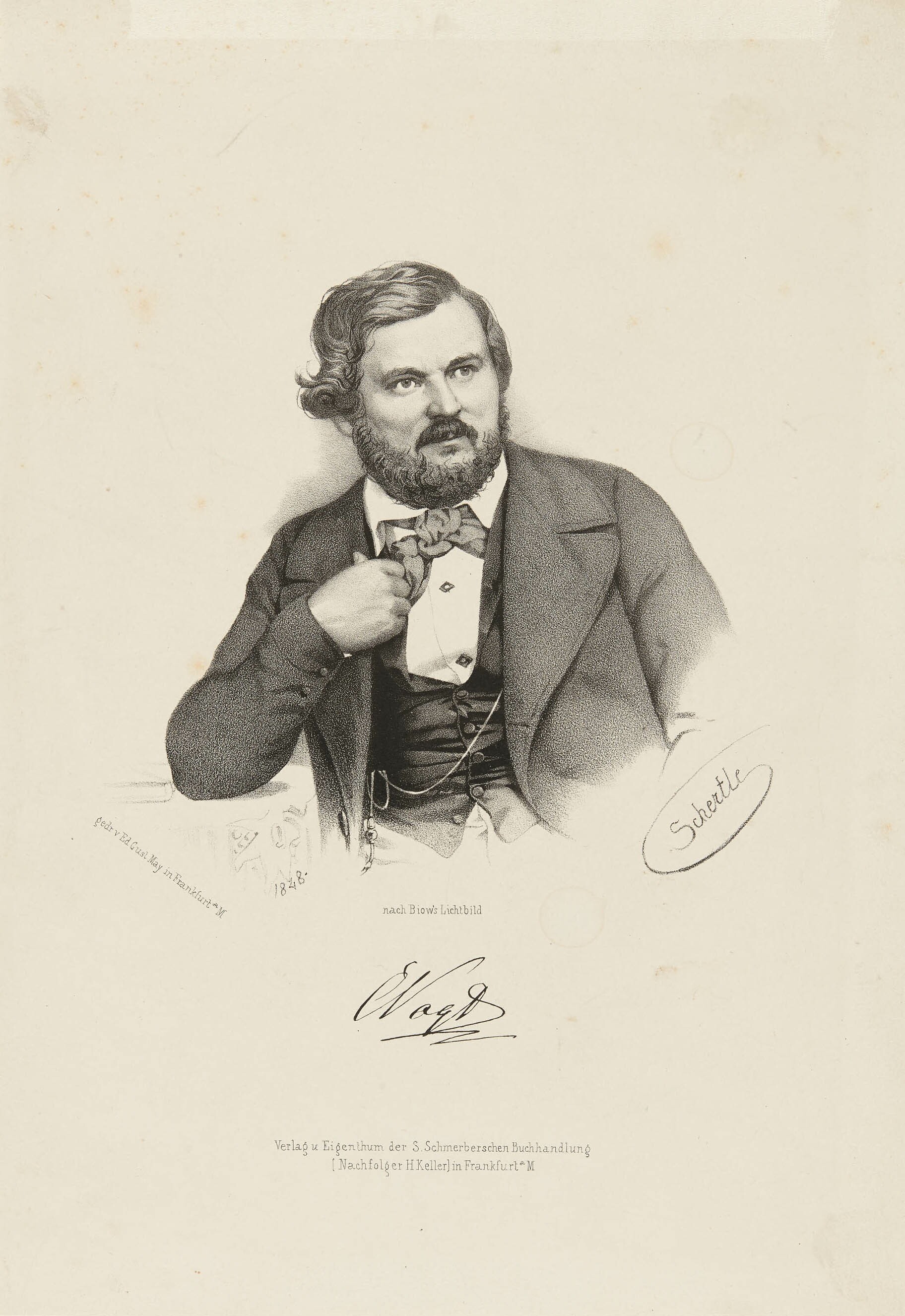 Valentin Schertle, Bildnis Carl Vogt