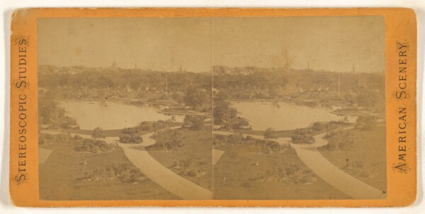 Unknown, [High angle view on an unidentified large American garden, possibly at Lockport, New York]
