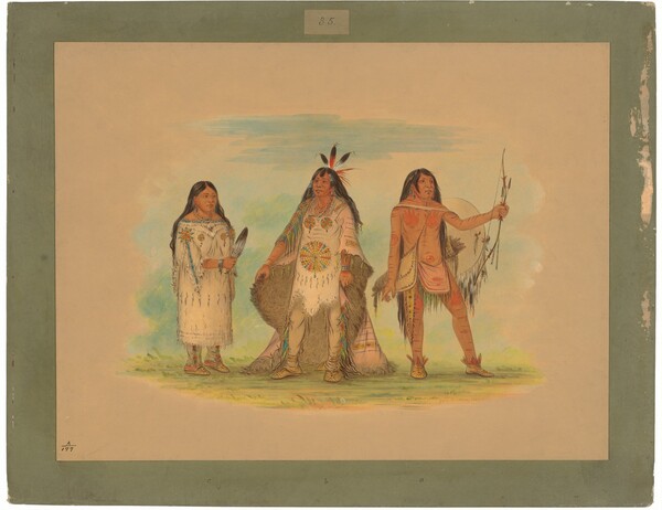 George Catlin, Three Minatarree Indians