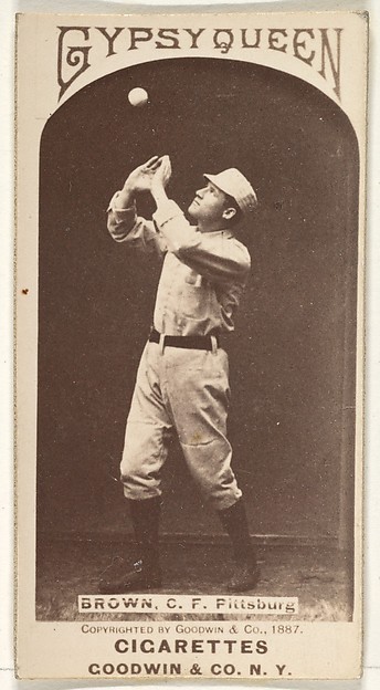 Goodwin & Company, Thomas "Tom" Tarlton Brown, Center Field, Pittsburgh, from the Old Judge series (N172) for Old Judge and Gypsy Queen Cigarettes