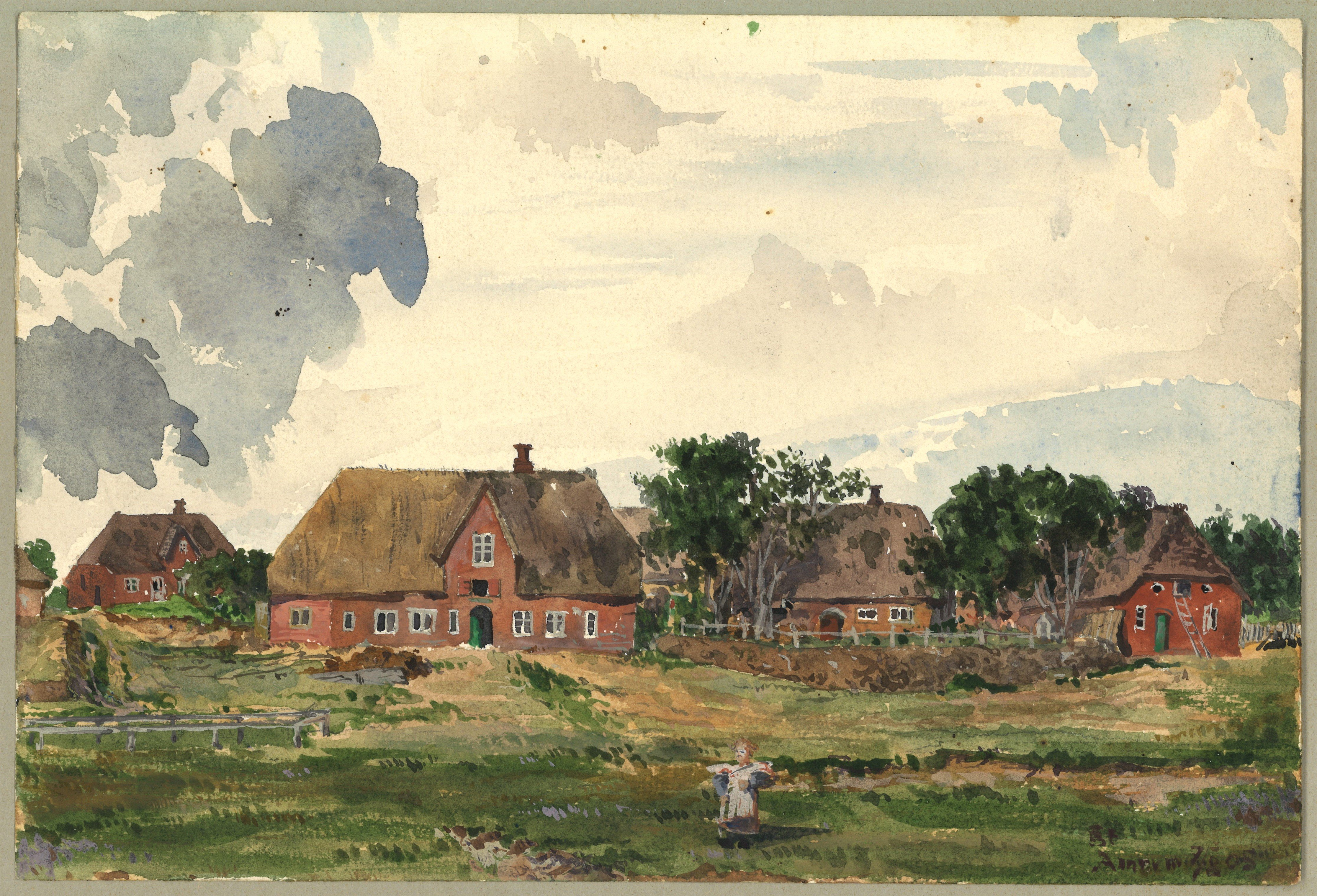 Otto Stiehl, Amrum (Insel): Bauernhäuser in Norddorf