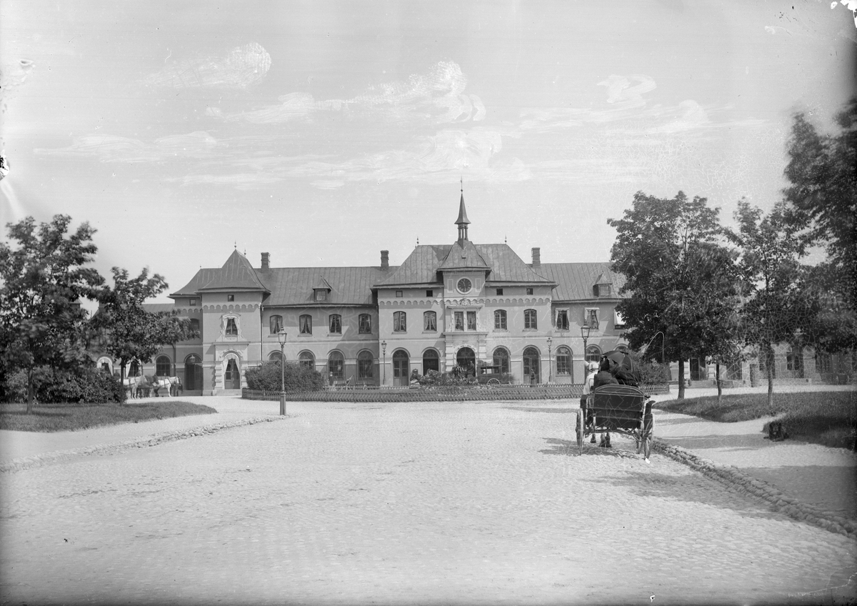 Henri Osti's Fotografiateliér, Railway Station from west, Uppsala 1890