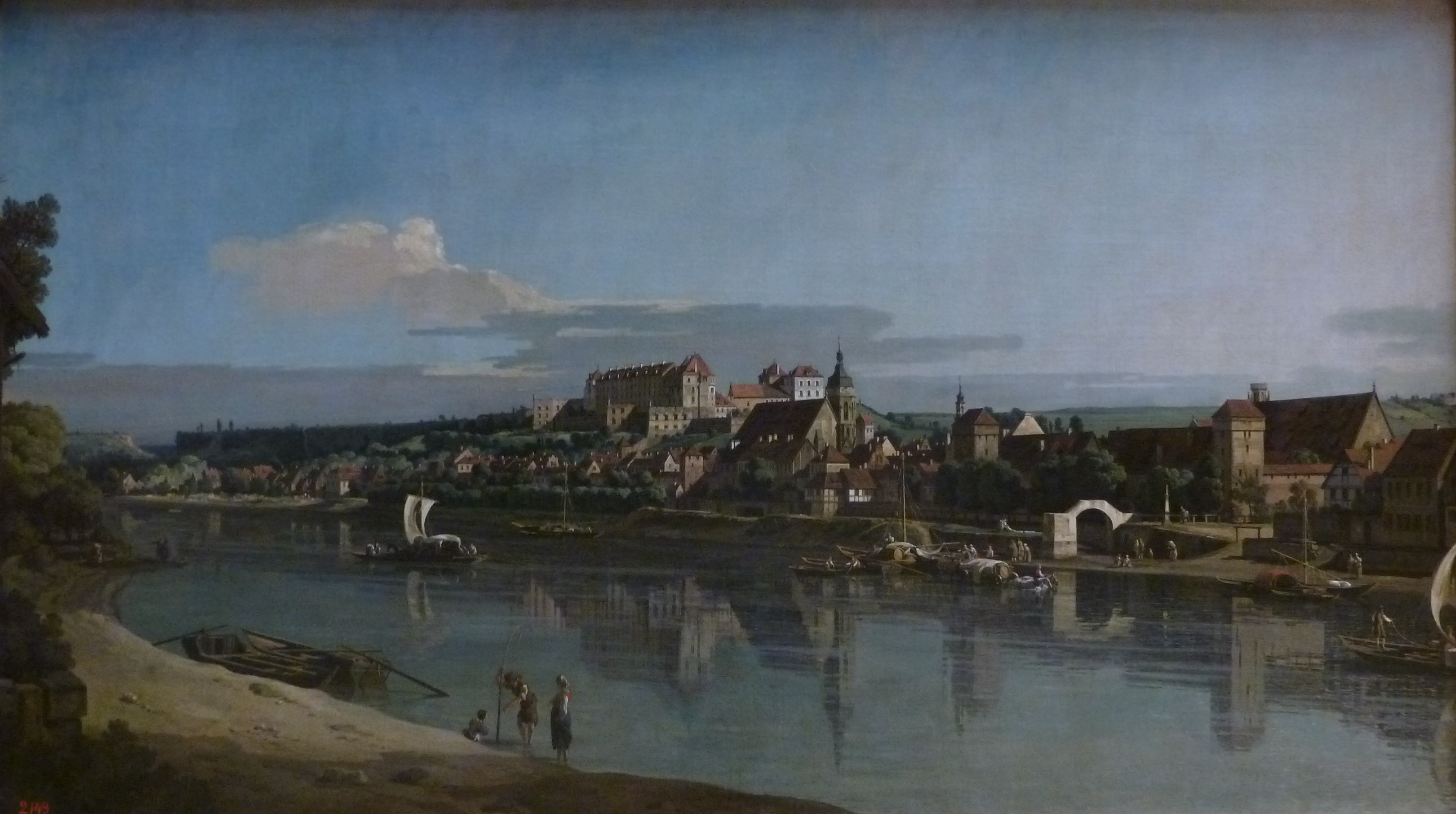 Bernardo Bellotto, View of Pirna from the Right Bank of the Elba