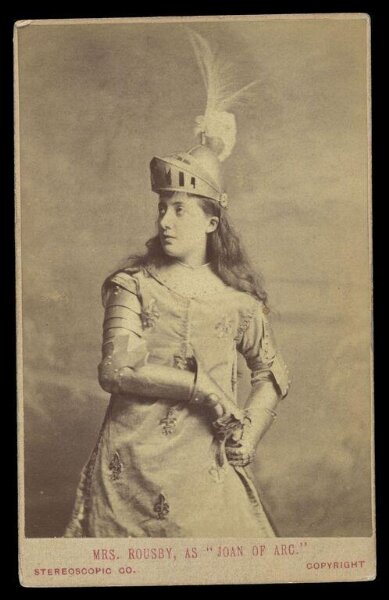 London Stereoscopic and Photographic Company, A portrait of 'Mrs Rousby, as "Joan of Arc"'