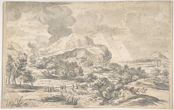Ciro Ferri, Landscape with Mountains in the Distance