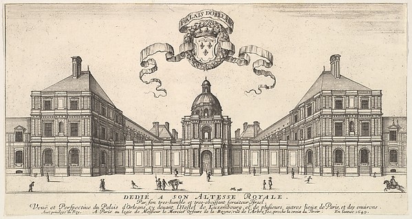 Stefano della Bella, The Palais d'Orléans, from "Various views of remarkable places in Italy and France" (Diverses vues d'endroits remarquables d'Italie et de France)