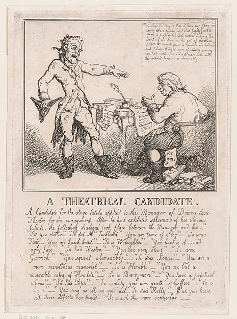 Thomas Rowlandson, A Theatrical Candidate