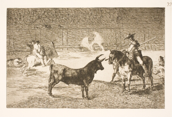 Francisco de Goya, Den fejrede picador, Fernando del Toro, provokerer den olme tyr med sin lanse