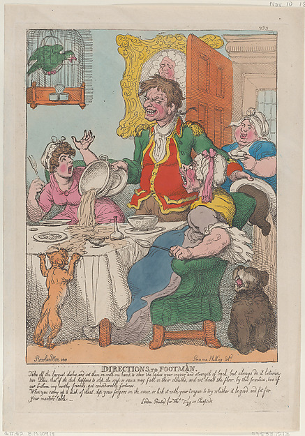 Thomas Rowlandson, Directions to Footmen