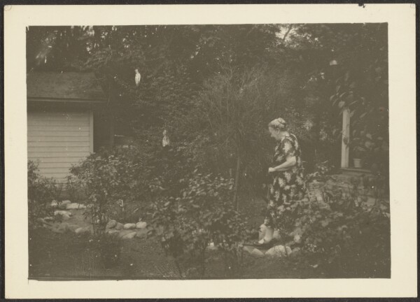 Louis Fleckenstein, [Mrs. Fleckenstein in Garden]