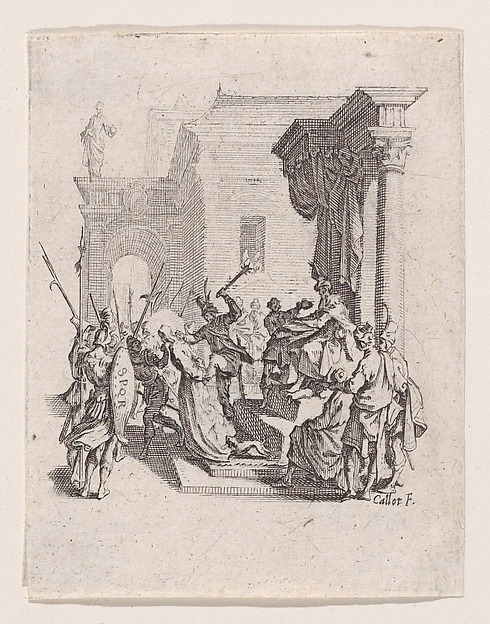 Jacques Callot, Jésus et la Femme Adultère (Jesus and the Woman Taken in Adultery), plate 5 from "Le Nouveau Testament" (The New Testament)