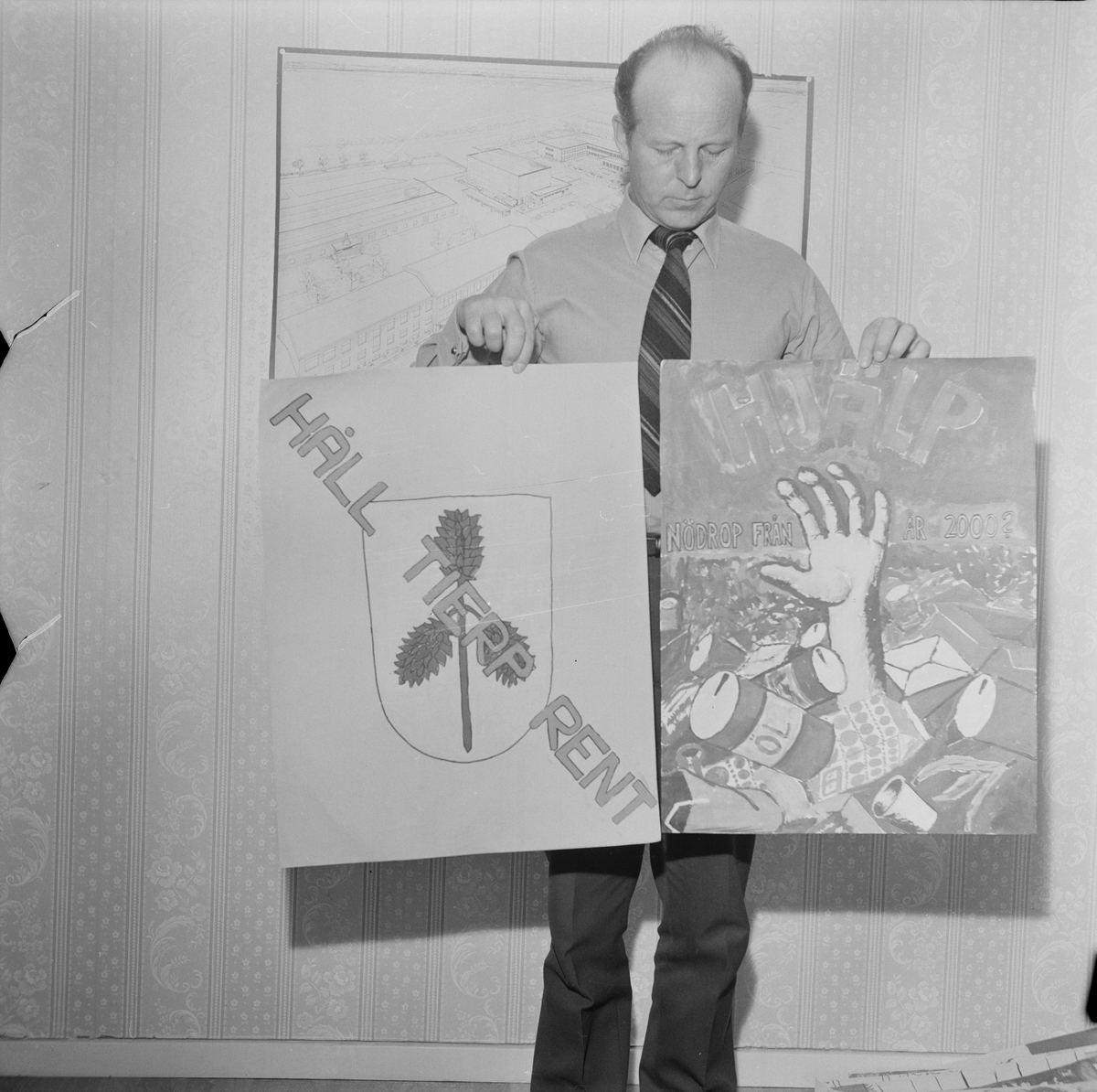 Tierp Arbetarbladet, The drawing contest “Keep Tierp rent,” Uppland, May 1972