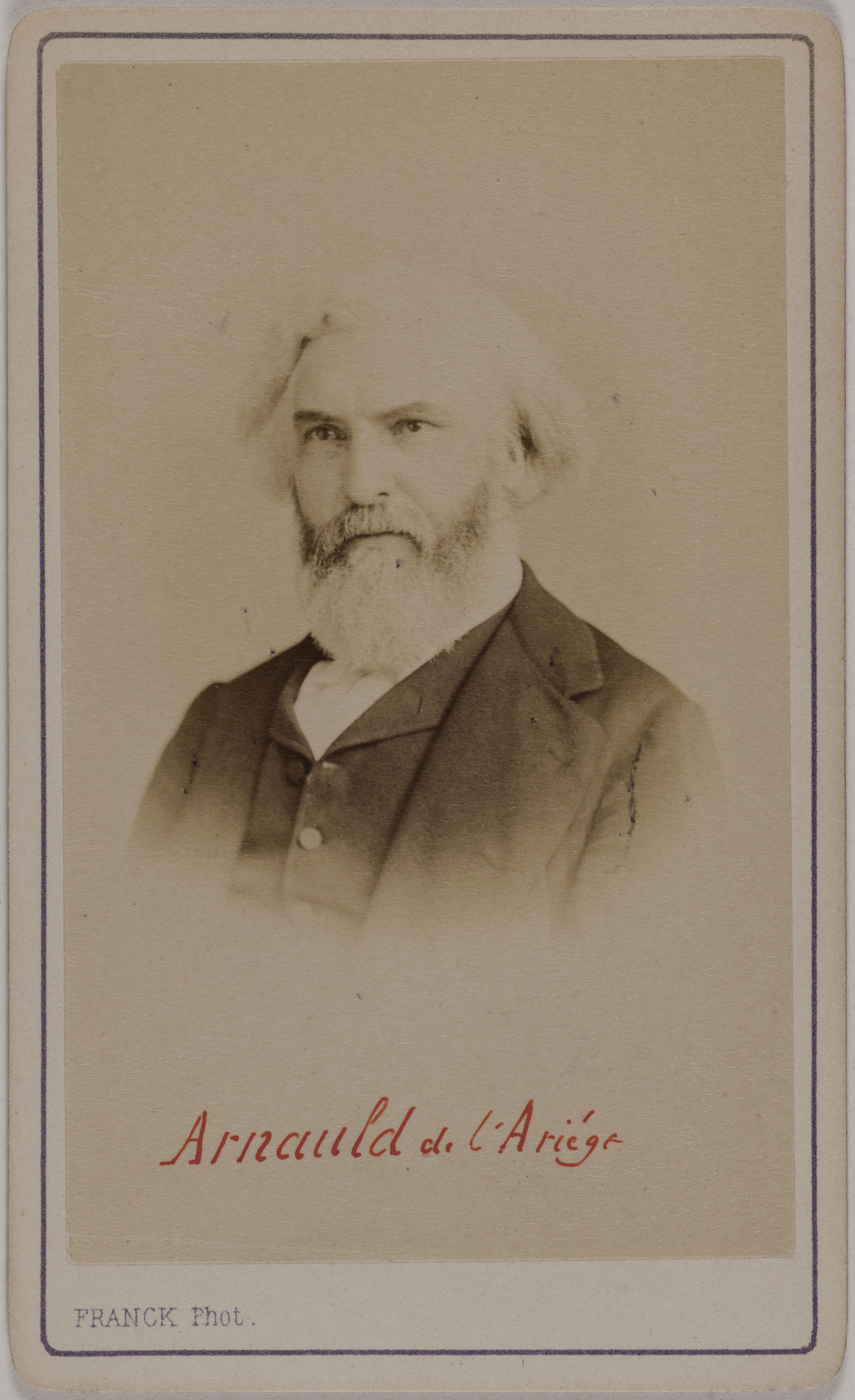Franck, Portrait d'Arnaud de l'Ariège (Frédéric Arnaud, dit), (1819-1878), (homme politique)