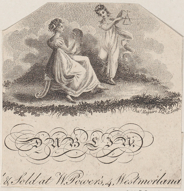 Anonymous, British, 19th century, Trade Card for W. Powers, Printer and Publisher