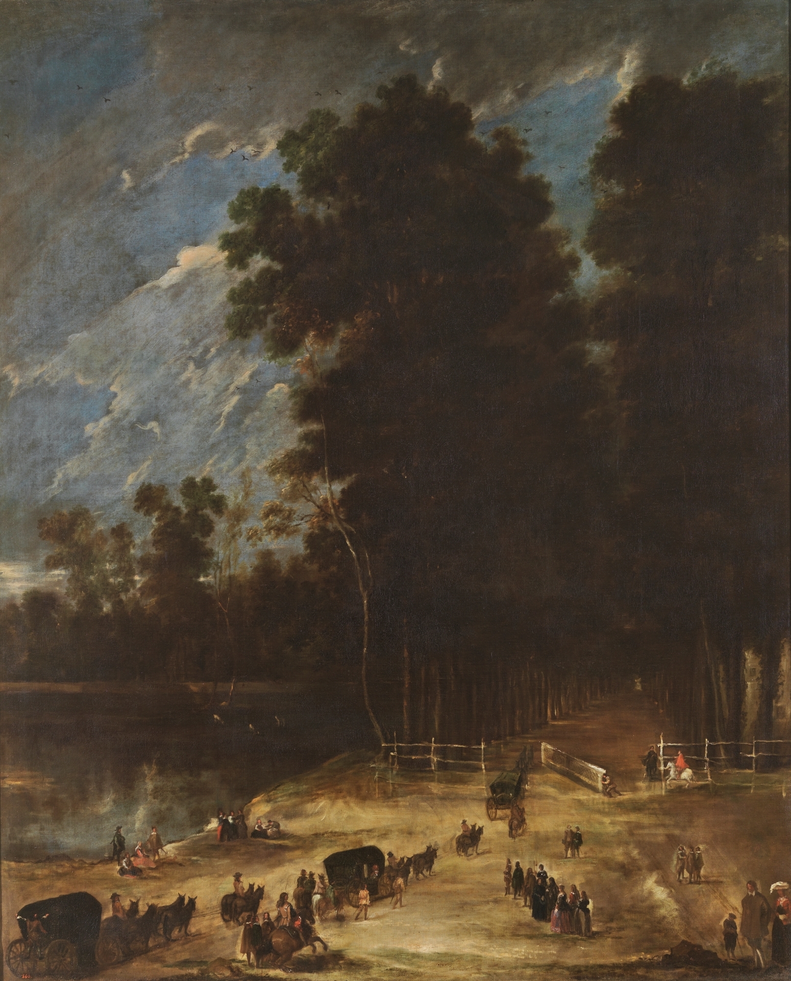 Juan Bautista Martínez del Mazo, The calle de la Reina in Aranjuez