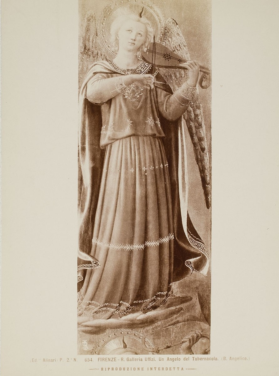 Fratelli Alinari, Ein Engel, Detail aus dem Linaioli-Tabernakel von Fra Angelico, Museo di San Marco, Florenz (vormals Galleria degli Uffizi)