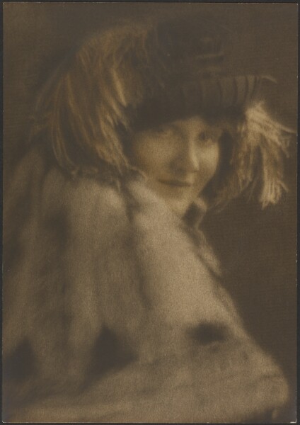 Louis Fleckenstein, [Portrait of a Woman in Hat with Feathers]