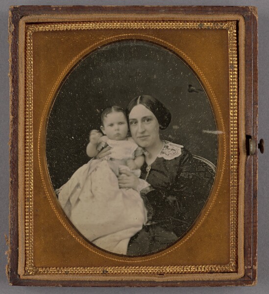 Unknown, [Portrait of a Seated Woman and Baby]