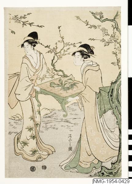 Eishi Hosoda, Träsnitt, Bildkonst, Print, Woodblock, Woodcut