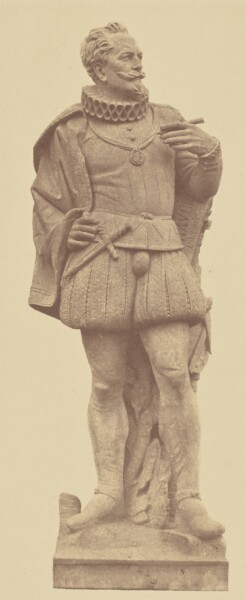 Édouard Baldus, ["Dupérac", Statue by Charles Cordier, Decoration of the Louvre, Paris]