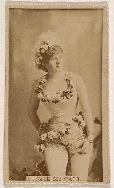 Kinney Brothers Tobacco Company, Lizzie McCall, from the Actresses series (N245) issued by Kinney Brothers to promote Sweet Caporal Cigarettes
