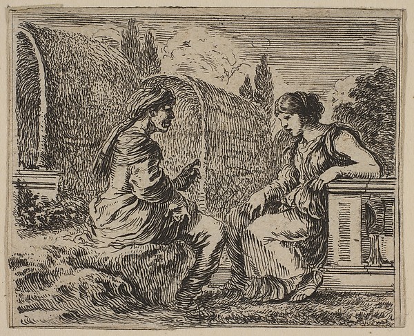 Stefano della Bella, Vertumnus and Pomona, from 'Game of Mythology' (Jeu de la Mythologie)