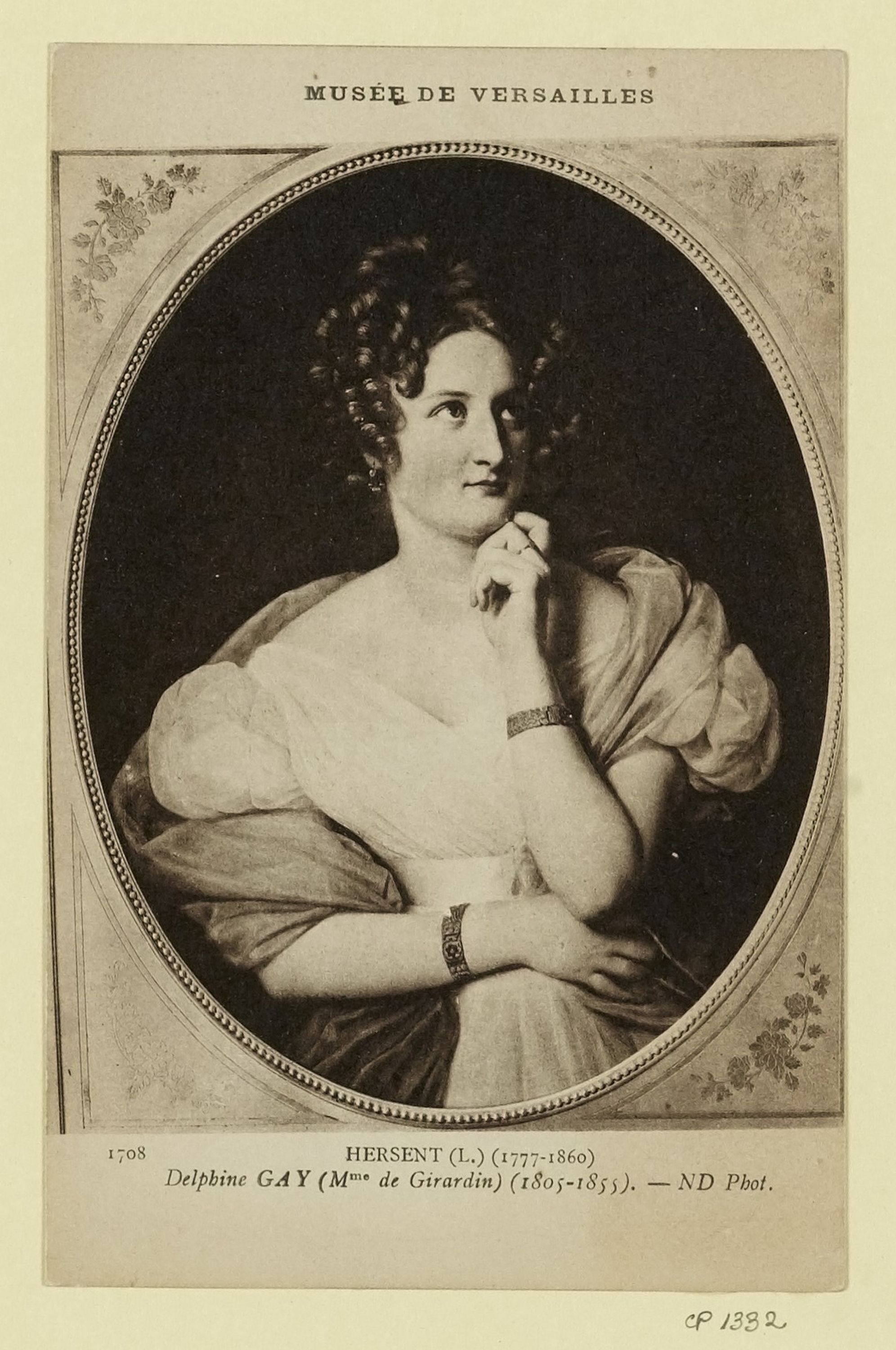 Inconnu, Musée de Versailles / Portrait de Delphine Gay par Louis Hersnet /1708