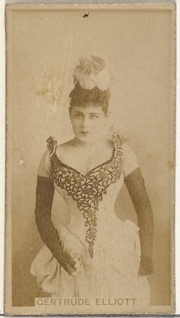 W. Duke, Sons & Co., Gertrude Elliott, from the Actors and Actresses series (N145-8) issued by Duke Sons & Co. to promote Duke Cigarettes