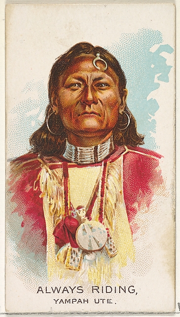 Allen & Ginter, Always Riding, Yampah Ute, from the American Indian Chiefs series (N2) for Allen & Ginter Cigarettes Brands