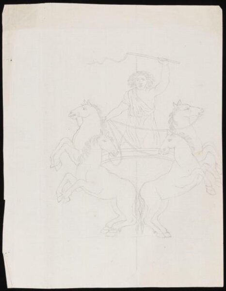 Unknown, Figure brandishing a whip over four reined horses