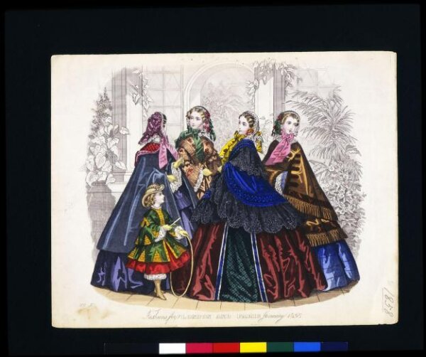 Unknown, London and Paris Fashions for January 1858