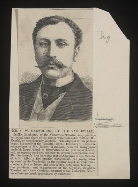 Unknown, Mr. C. W. Garthorne, of the Vaudeville