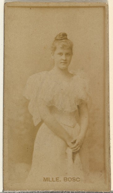 W. Duke, Sons & Co., Mlle. Bosc, from the Actors and Actresses series (N145-8) issued by Duke Sons & Co. to promote Duke Cigarettes