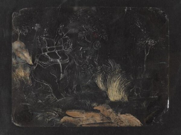 Unknown, One of twenty-seven paintings, mainly depicting hunting scenes.