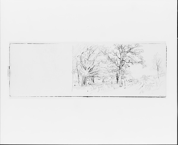 William Trost Richards, Country Road Framed by Trees (from Sketchbook VII)