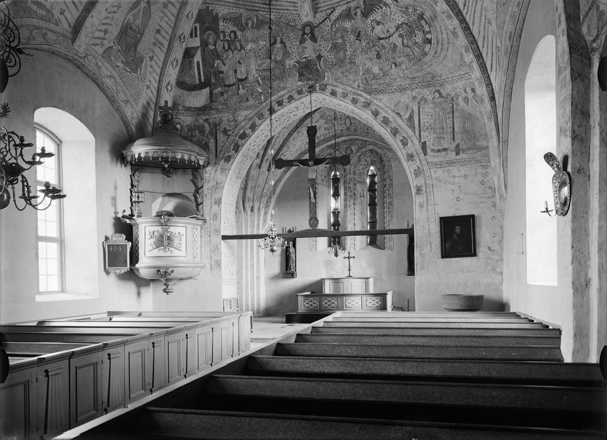 Paul Sandberg, “The newly restored church room from the organ keeper” in Viksta Church