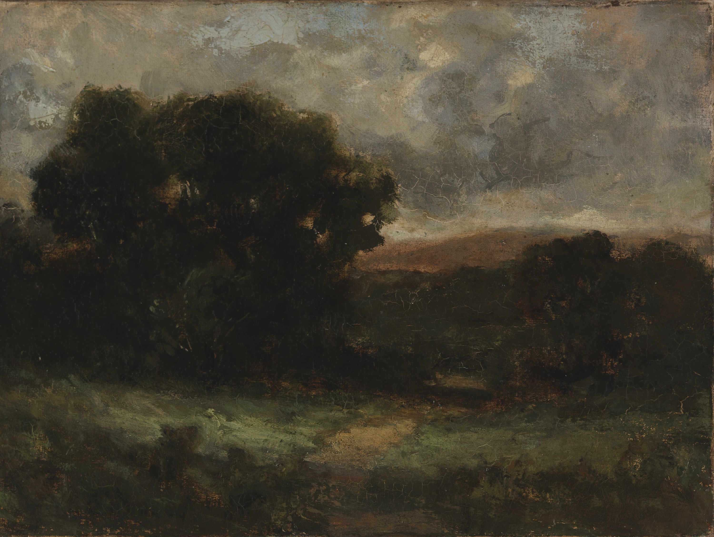 Edward Mitchell Bannister, Untitled (landscape with meadow and trees)