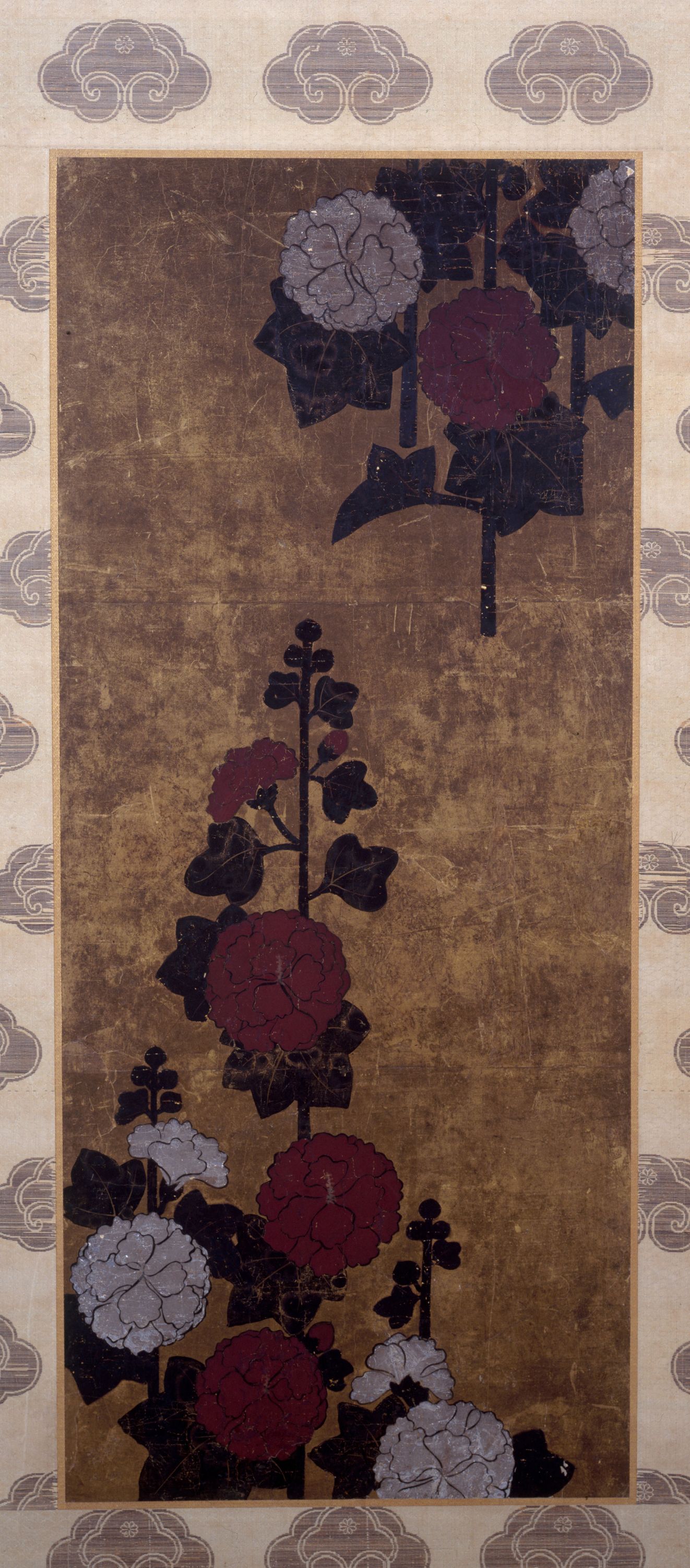 Kenzan 尾形乾山 Ogata, Roses trémières